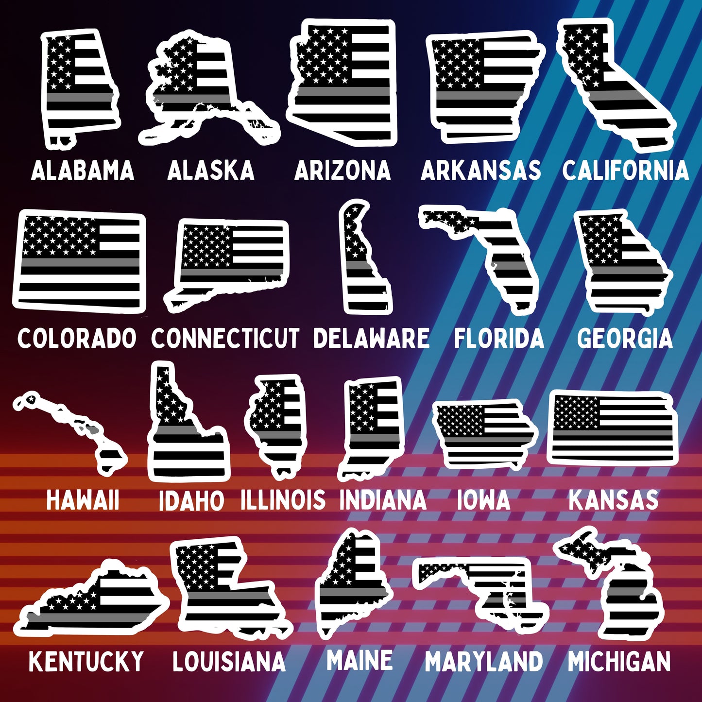 Corrections State Flag Stickers