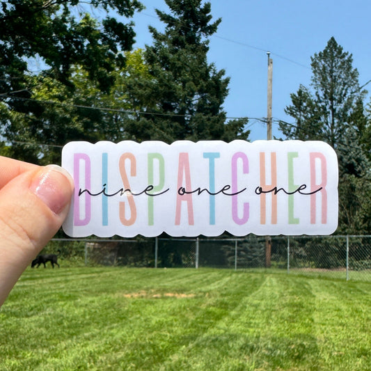 Pastel Nine One One Dispatch Sticker