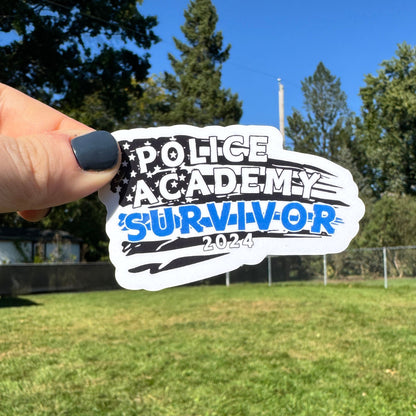 Academy Survivor Police Sticker