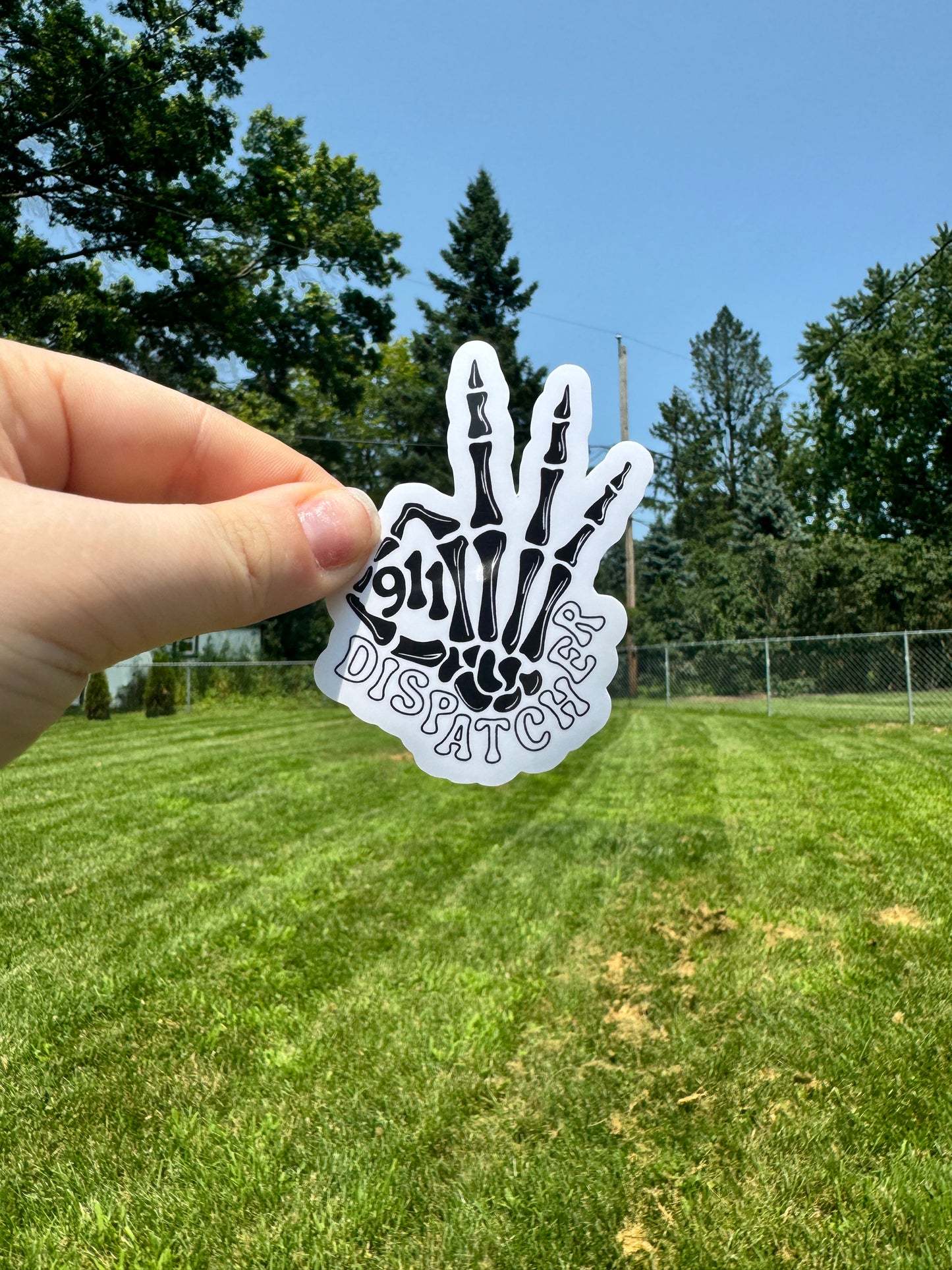 Skeleton Hand Dispatch Sticker