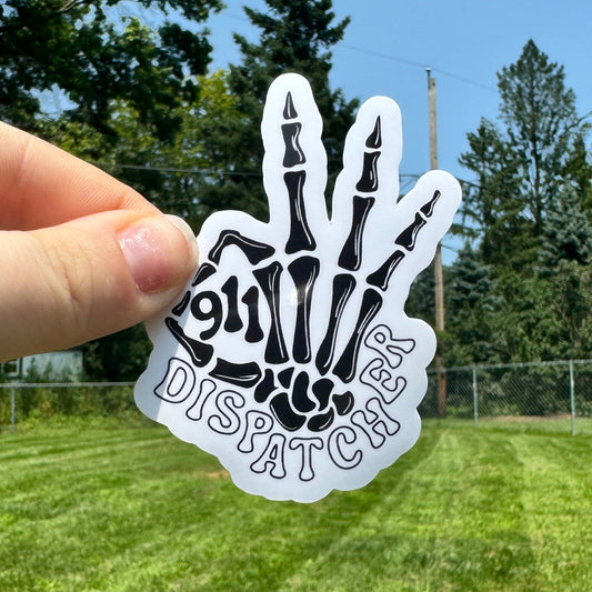 Skeleton Hand Dispatch Sticker