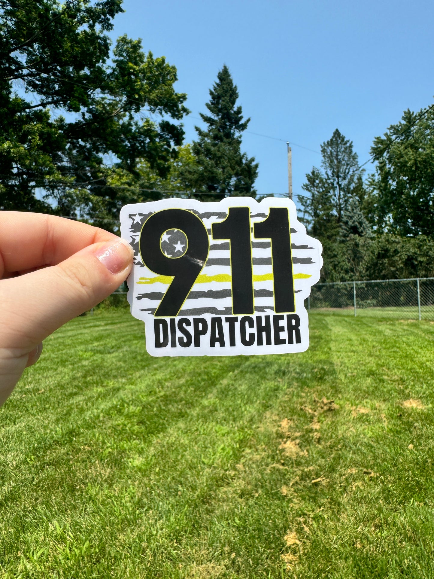 Distressed Dispatch Flag Sticker