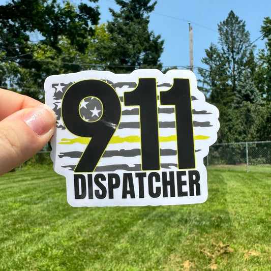 Distressed Dispatch Flag Sticker