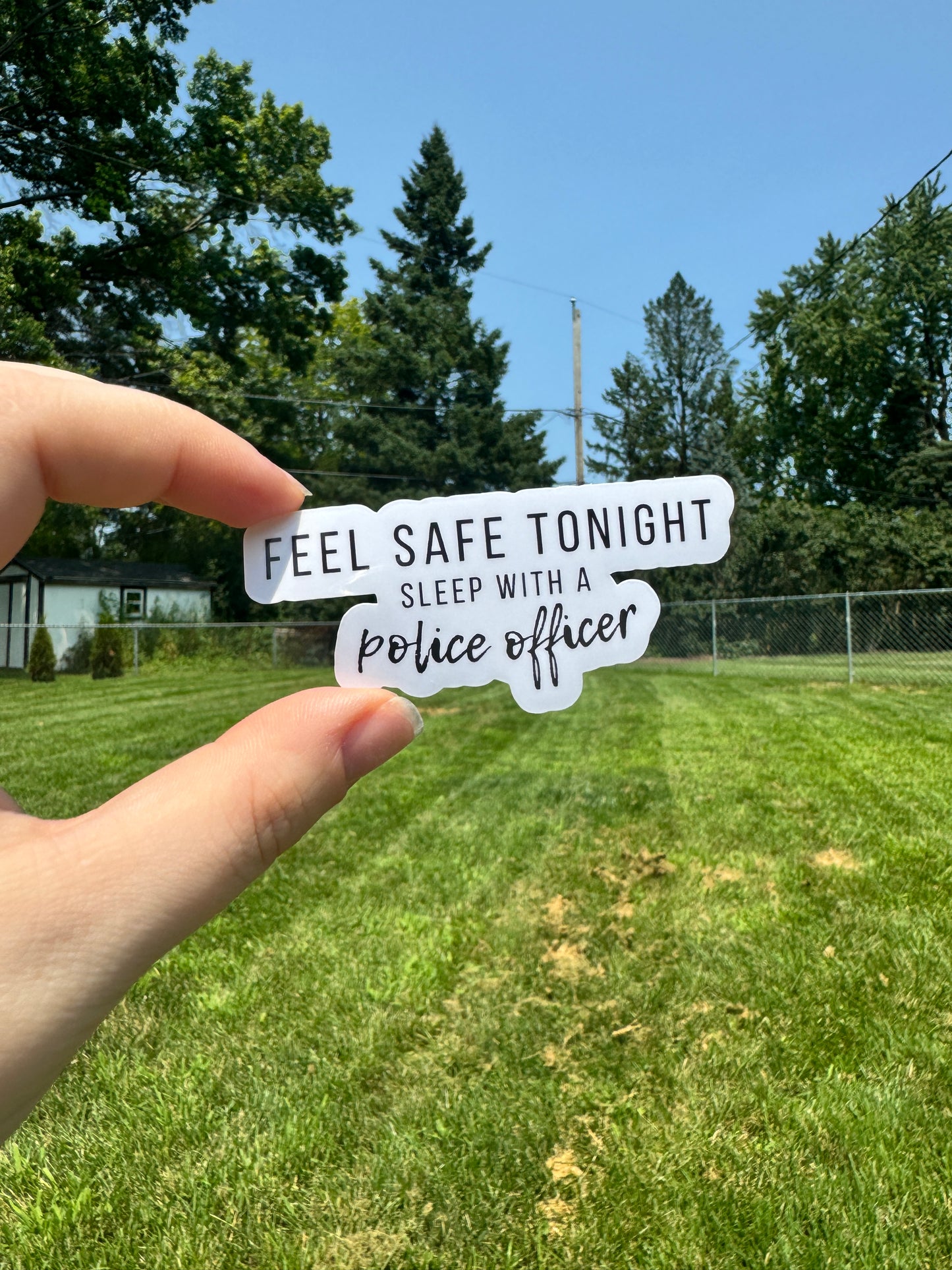 Sleep With a Police Officer Sticker