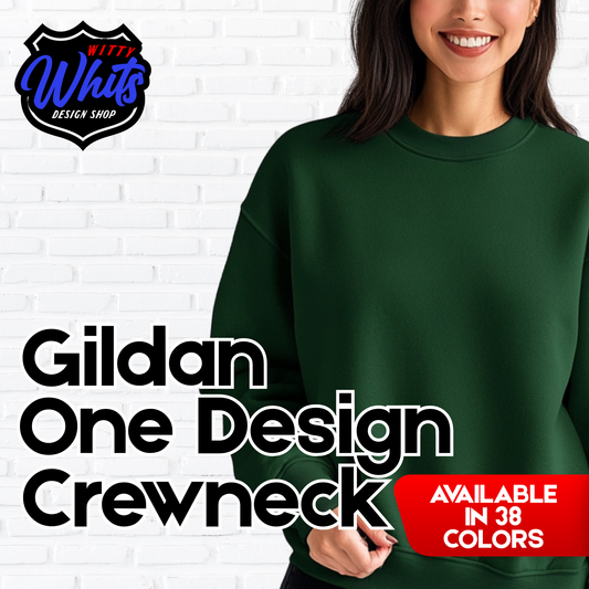 Single Sided Custom Gildan Crewneck