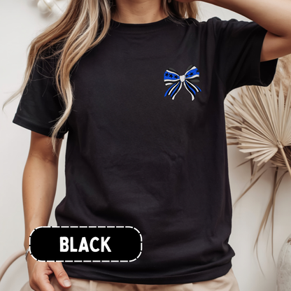 Police Bow Comfort Colors Shirt