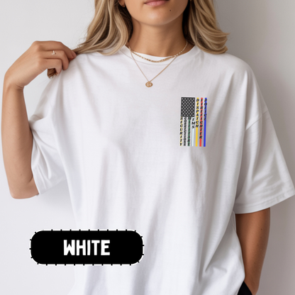 First Responder Flag Comfort Colors Shirt