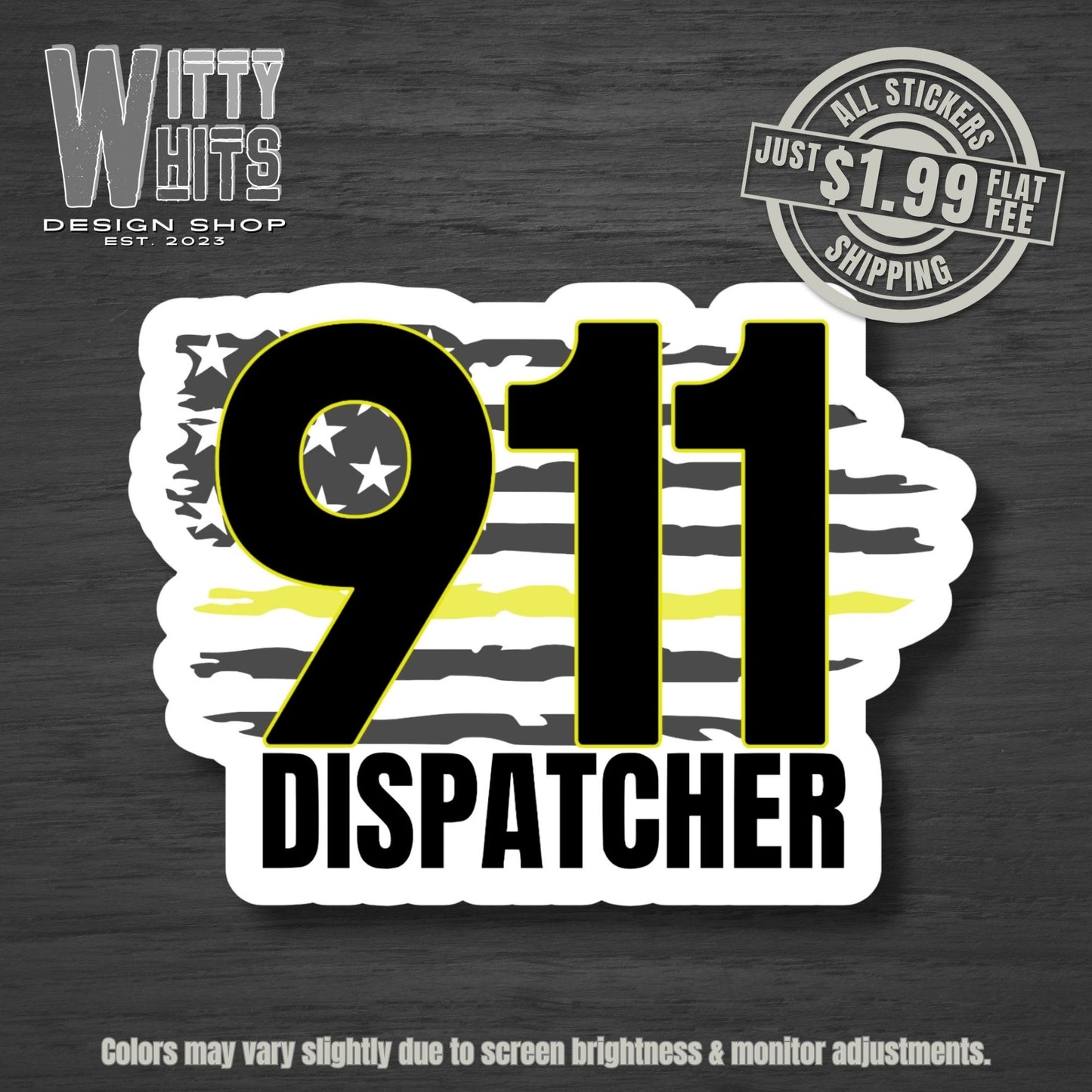 Distressed Dispatch Flag Sticker