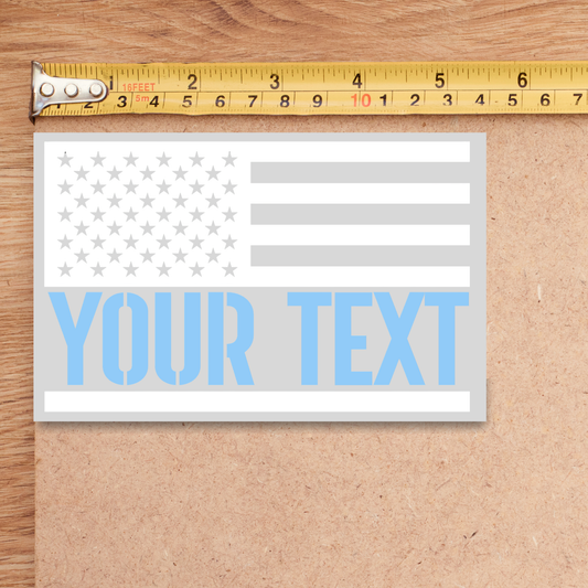 Personalized EMS Flag Decal