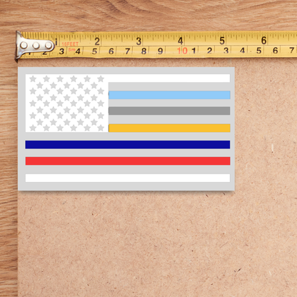 First Responder Flag Decal
