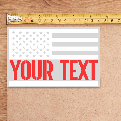 Personalized Firefighter Flag Decal