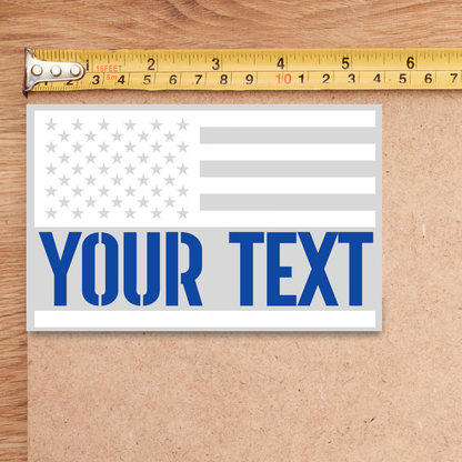 Personalized Police Flag Decal
