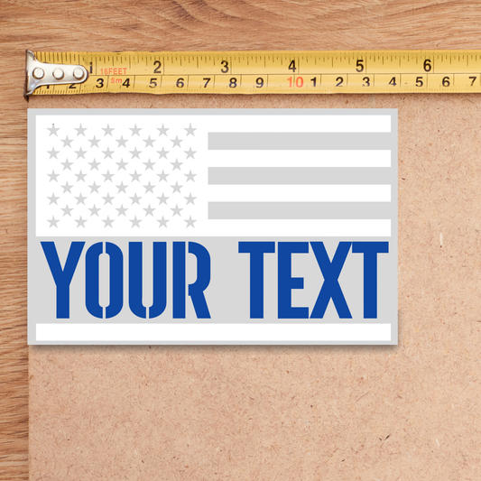 Personalized Police Flag Decal