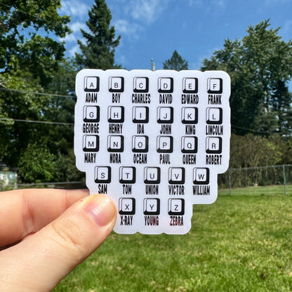 Phonetics Police and Dispatch Sticker