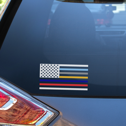 First Responder Flag Decal