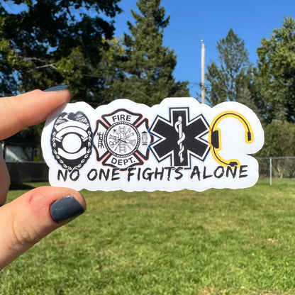 No One Fights Alone Sticker