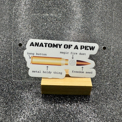 Anatomy of a Pew Police Sticker