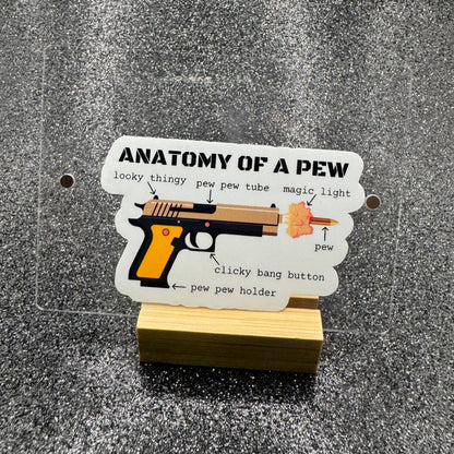Anatomy of a Pew Police Sticker