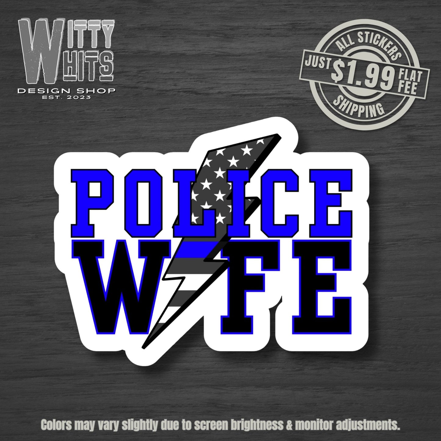 Lightning Police Wife Sticker