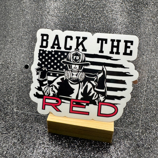 Back the Red Fire Sticker