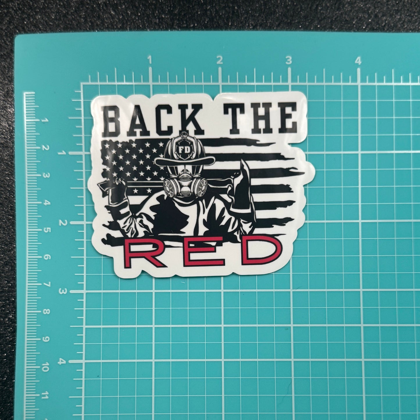 Back the Red Fire Sticker