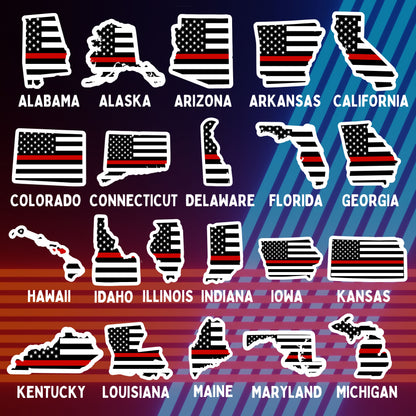 Firefighter State Flag Magnets