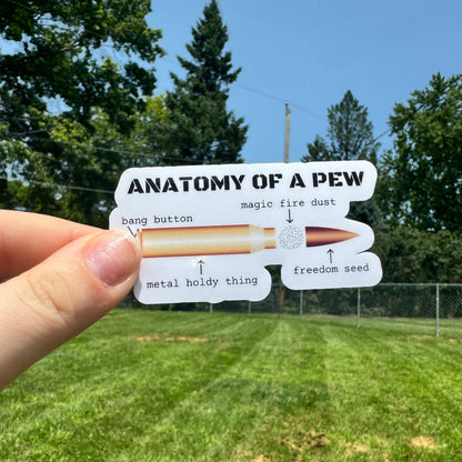 Anatomy of a Pew Police Sticker