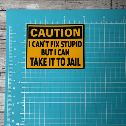 Caution Police Sticker