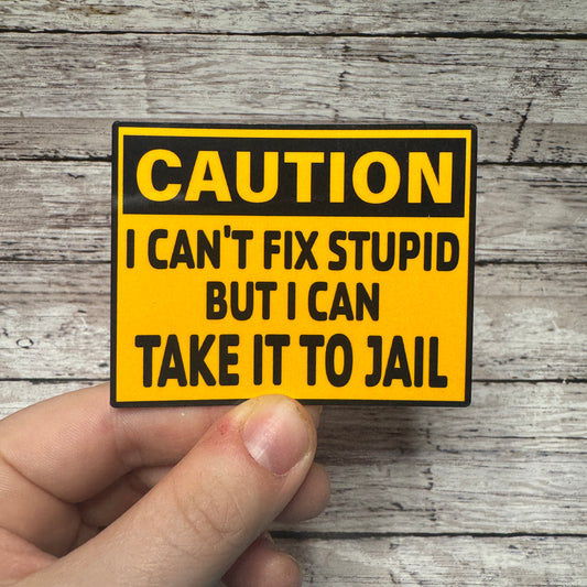 Caution Police Sticker