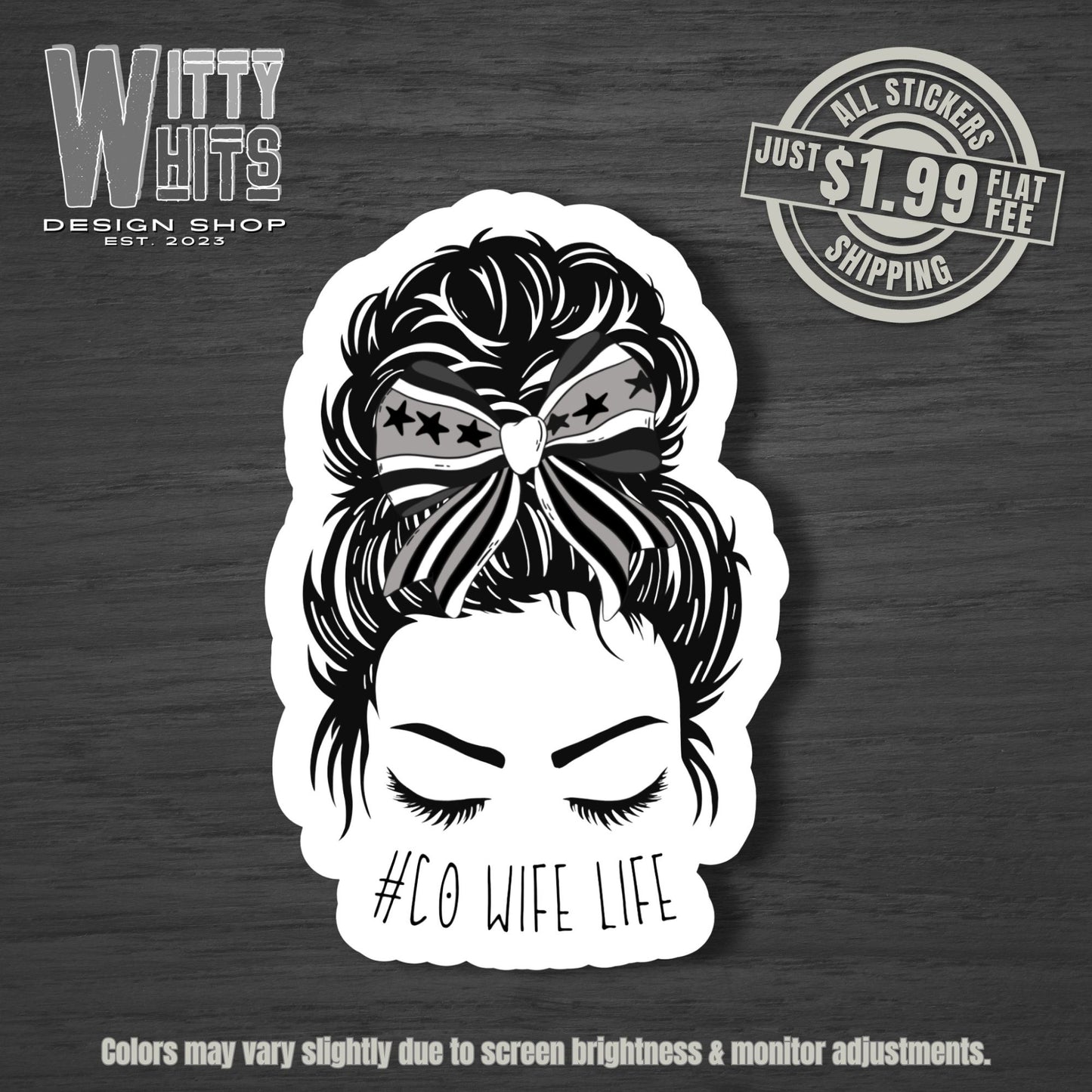 Corrections Messy Bun Sticker