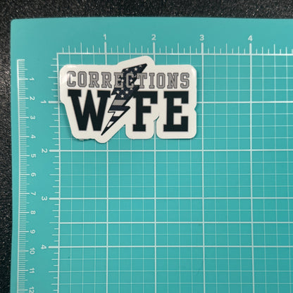 Lightning Corrections Wife Sticker
