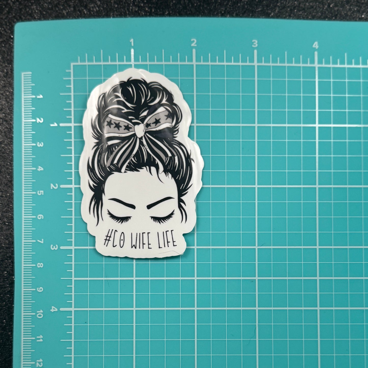 Corrections Messy Bun Sticker