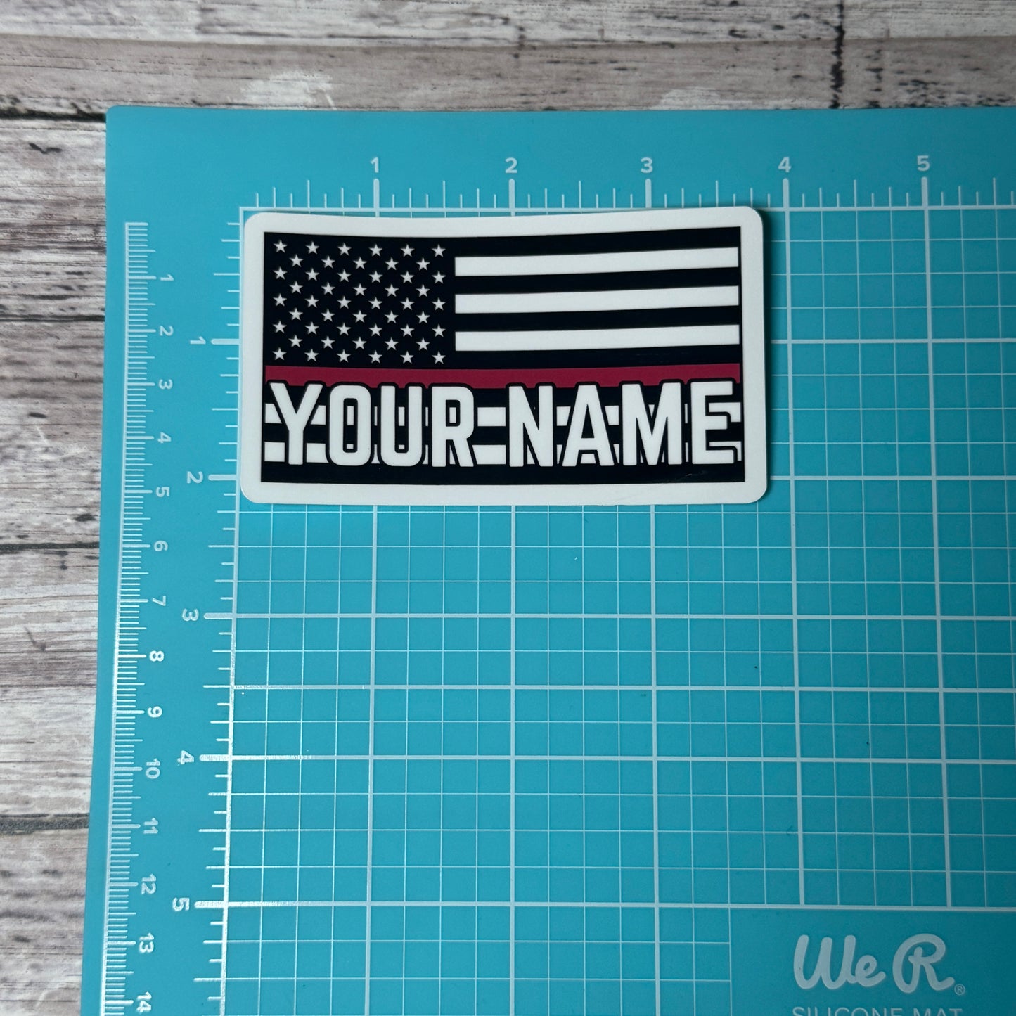 Custom Thin Red Line Fire Flag
