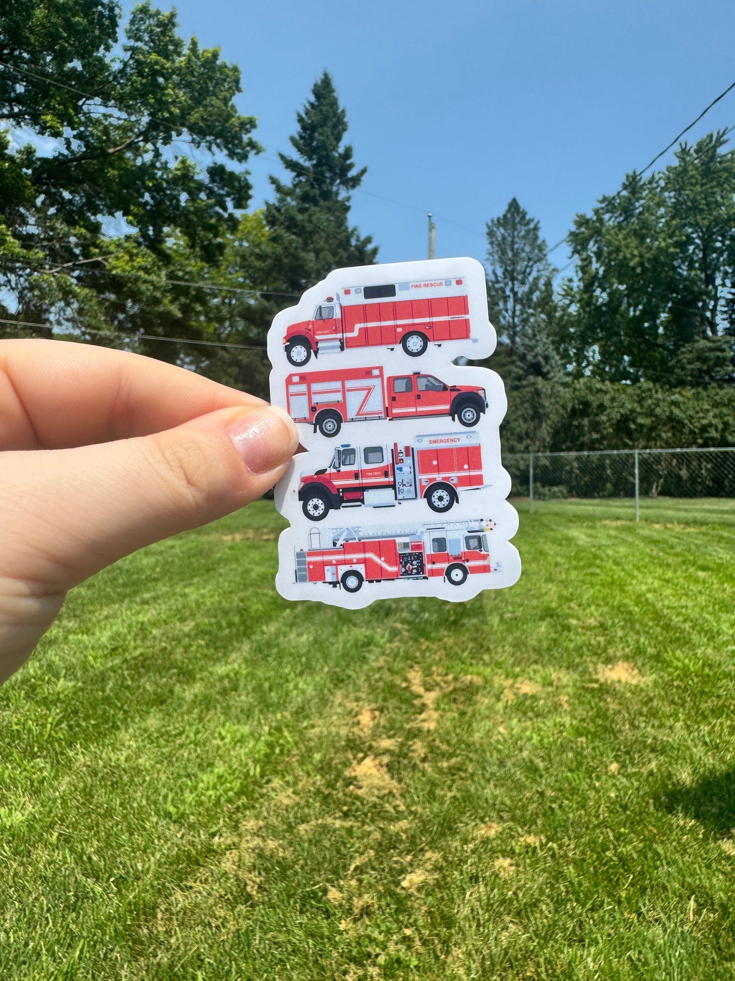 Fire Trucks Sticker