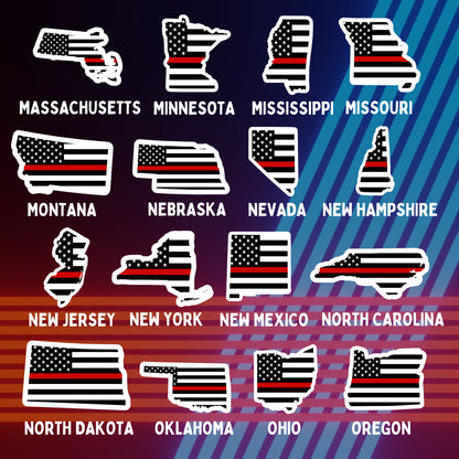 Firefighter State Flag Magnets