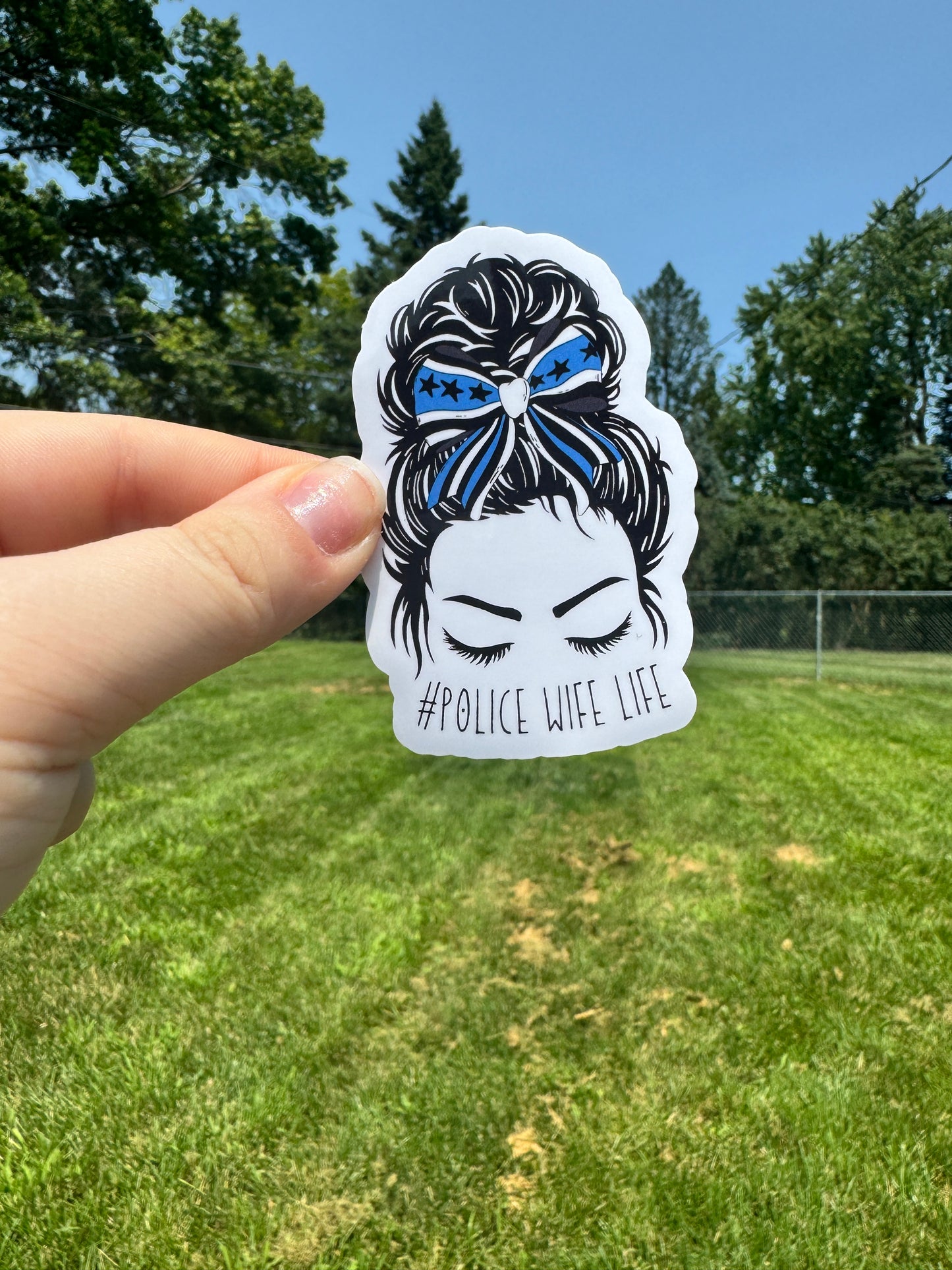 Messy Bun Police Sticker