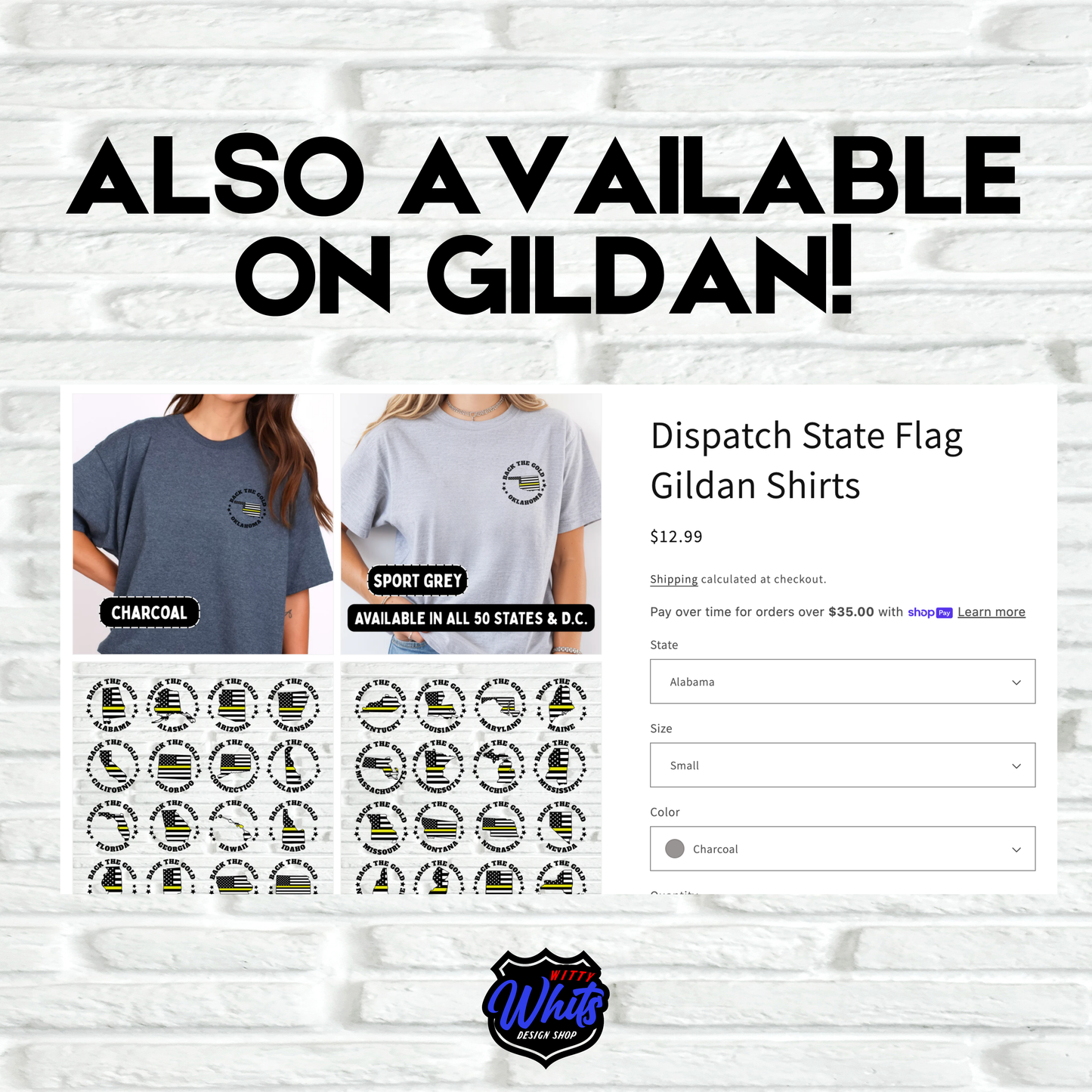 Dispatch State Flag Comfort Colors Shirts