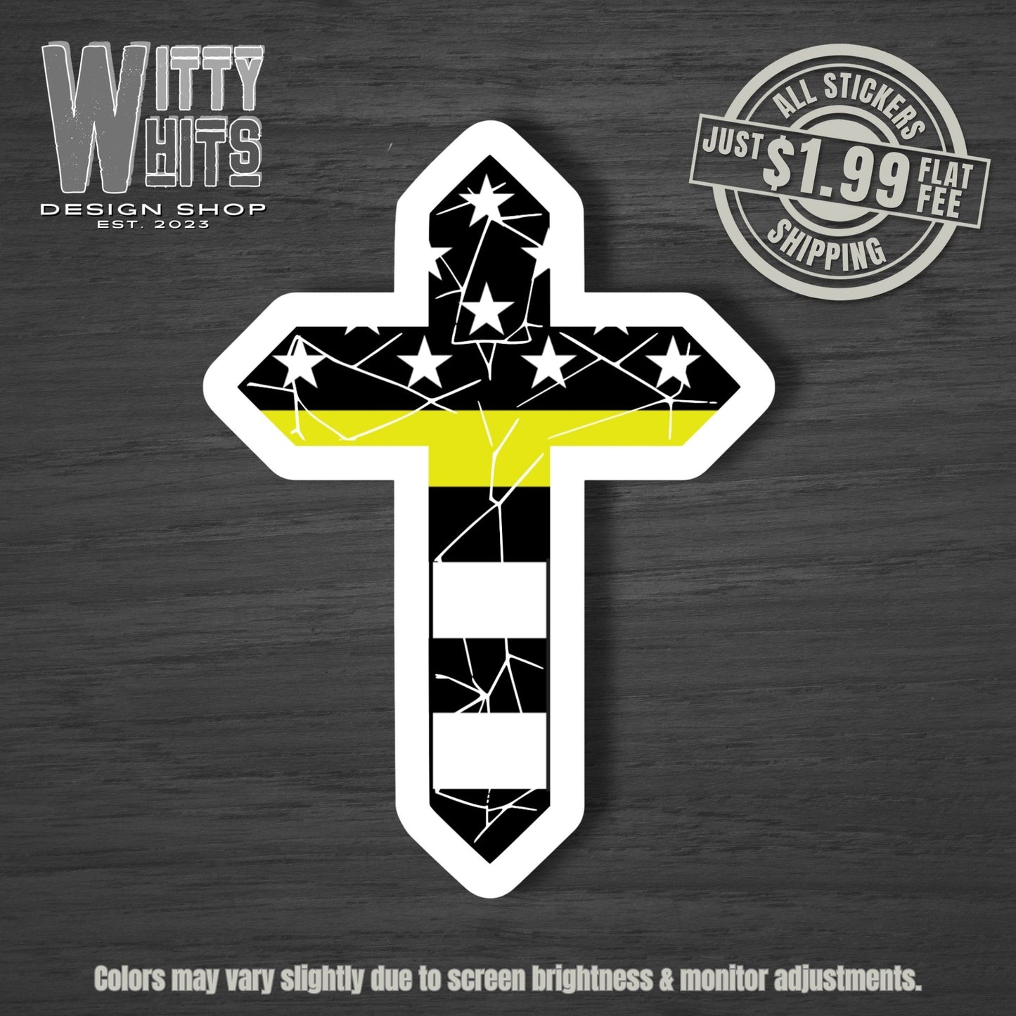 Distressed Dispatch Cross Sticker