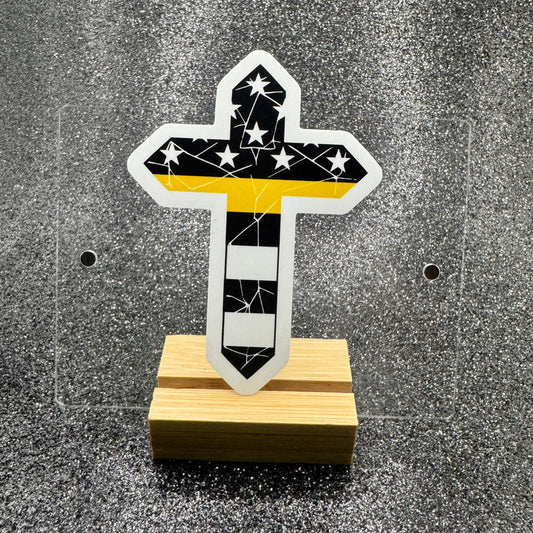 Distressed Dispatch Cross Sticker