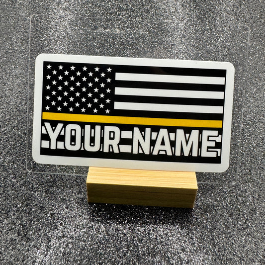 Custom Thin Gold Line Dispatch Flag