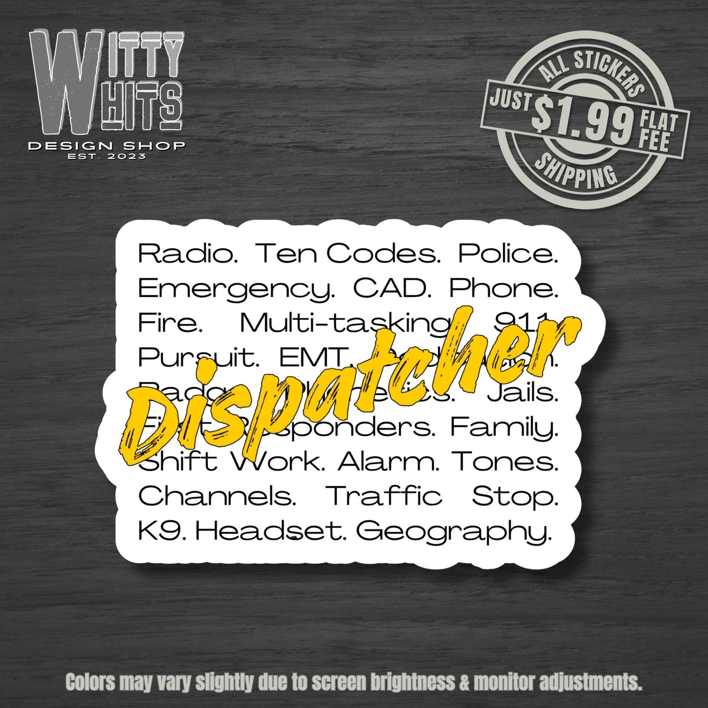 Dispatcher Words Sticker