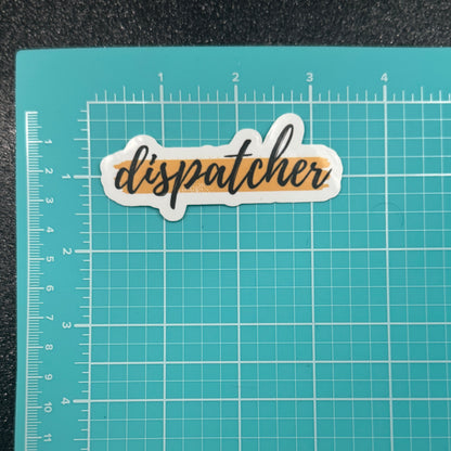 Dispatcher Gold Line Sticker