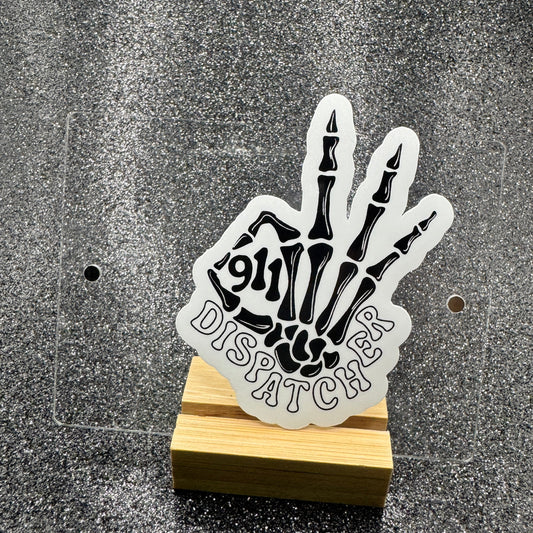 Skeleton Hand Dispatch Sticker