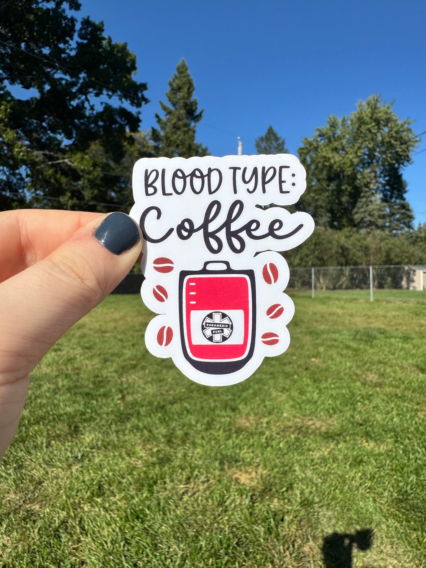 Blood Type Fire/EMT Sticker