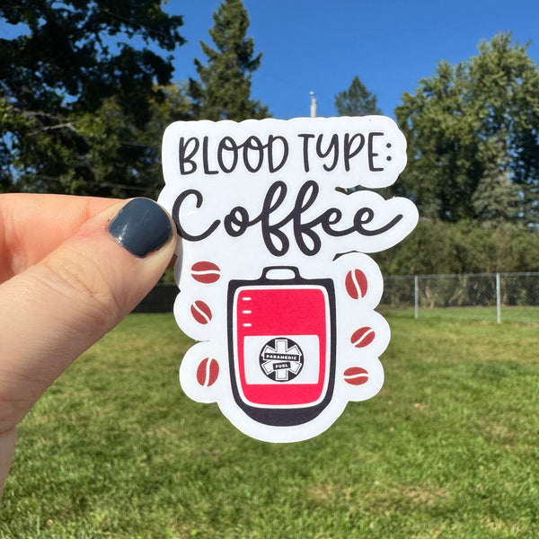 Blood Type Fire/EMT Sticker