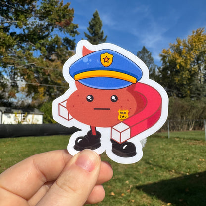 Shit Magnet Police Sticker