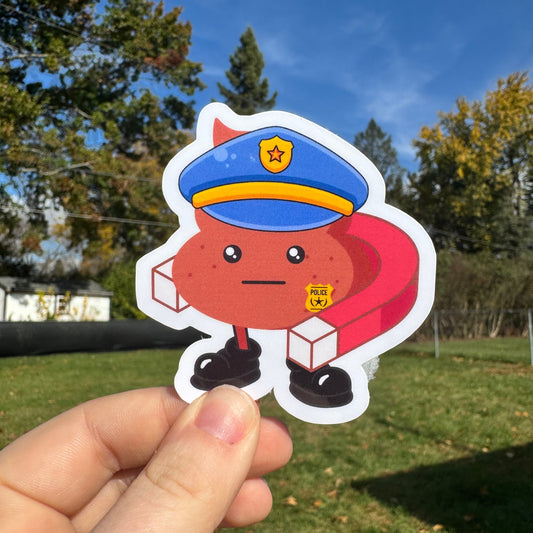 Shit Magnet Police Sticker