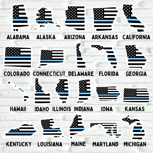 EMS State Flag Stickers