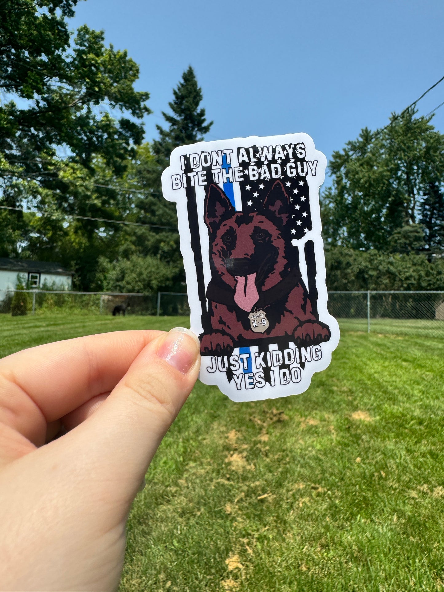 Bite the Bad Guys Police Sticker