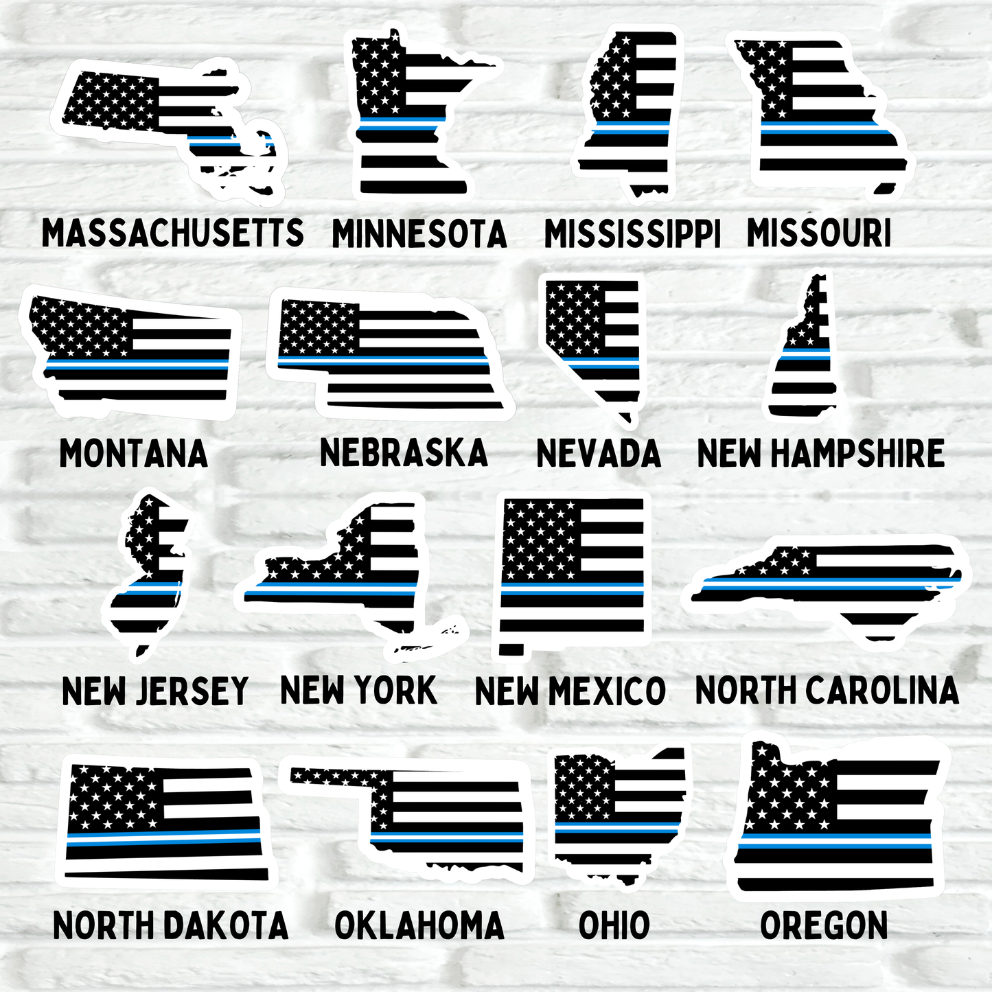 EMS State Flag Stickers